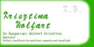 krisztina wolfart business card